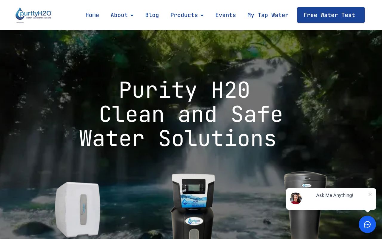 Purity H2O website preview